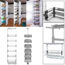 Pull Out Wire/Panel Basket Soft Close Kitchen Cabinet Larder Cupboard Storage UK