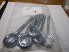 3/8"-16 x 3" Shank L x 1-1/2" Thread L x 4-1/2" OAL Zinc Turn Eye Bolt QTY 7