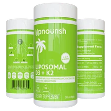 Liposomal Vitamin D3 5000 IU K2 MK7 100 mcg, Vit D and K Supplement 365 softgels