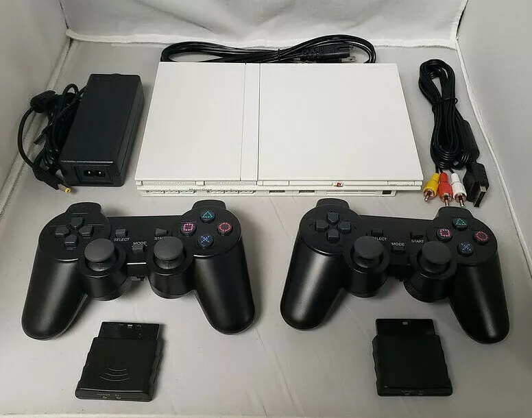 Used Sony Playstation 2 PS2 Slim Silver Refurbished System Console