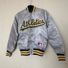 Vintage Felco Oakland Athletics A  s Satin Bomber Jacket Union Made size Small