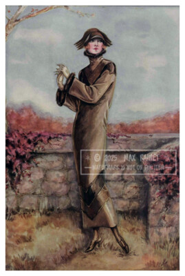 Brown Chiffonette Coat Dress  (1924) Botany Worsted Mills * Fashion * Frame Me !