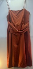 Genuine ALFRED ANGELO prom/ bridesmaid evening orange strapless dress, 6477W