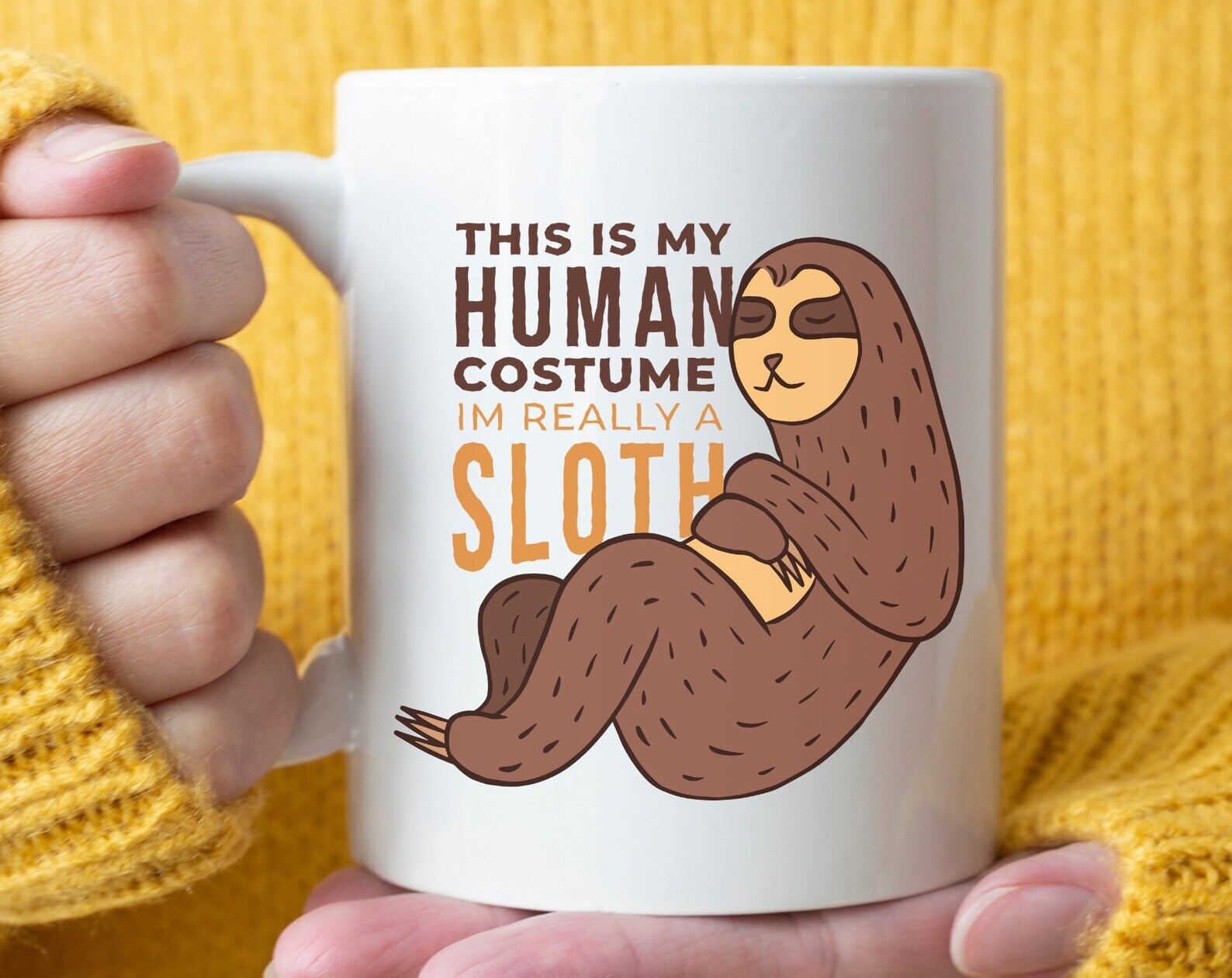 Funny Sloth Coffee Mug – Perfect Sloth Lover Gift, Cute Sloth Cup for Coffee or Tea, Ideal Sloth-Themed Gift for Fans