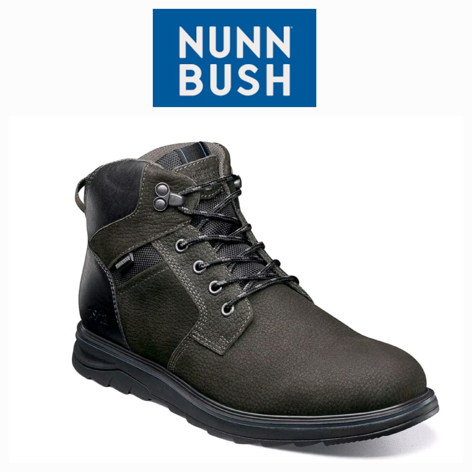 Botas de cuero genuino impermeables Nunn Bush Luxor/gel cómodo/NEGRO/10,5 M $155 ✨️