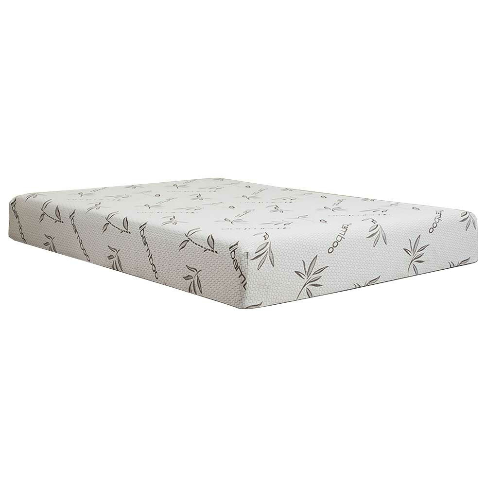 RV Camper Boat Short Queen Foam Mattress w/ Bamboo Cover 60 x 75 Inch