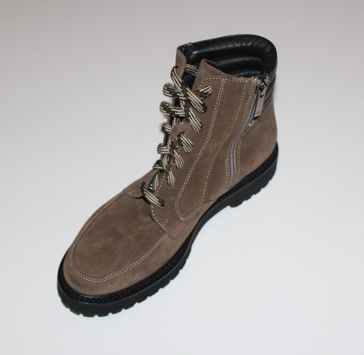 AQUATALIA MAYRA TAUPE/BLACK WATHERPROOF LEATHER BOOT US 9.5  display picture 3