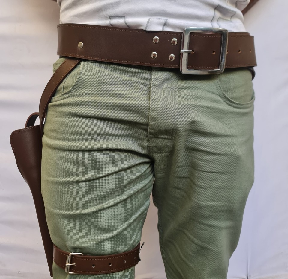 Jyn Erso Belt Gun Holster Leg Strap Cosplay Costume Prop Leather Belt