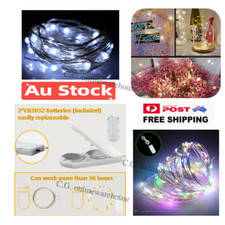 1-3m CHRISTMAS LIGHTS Battery Powered silver Wire String Xmas Party LED Lights