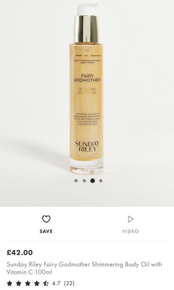 SUNDAY RILEY Fairy Godmother Vitamin C Shimmering Body Oil Gel 100ml