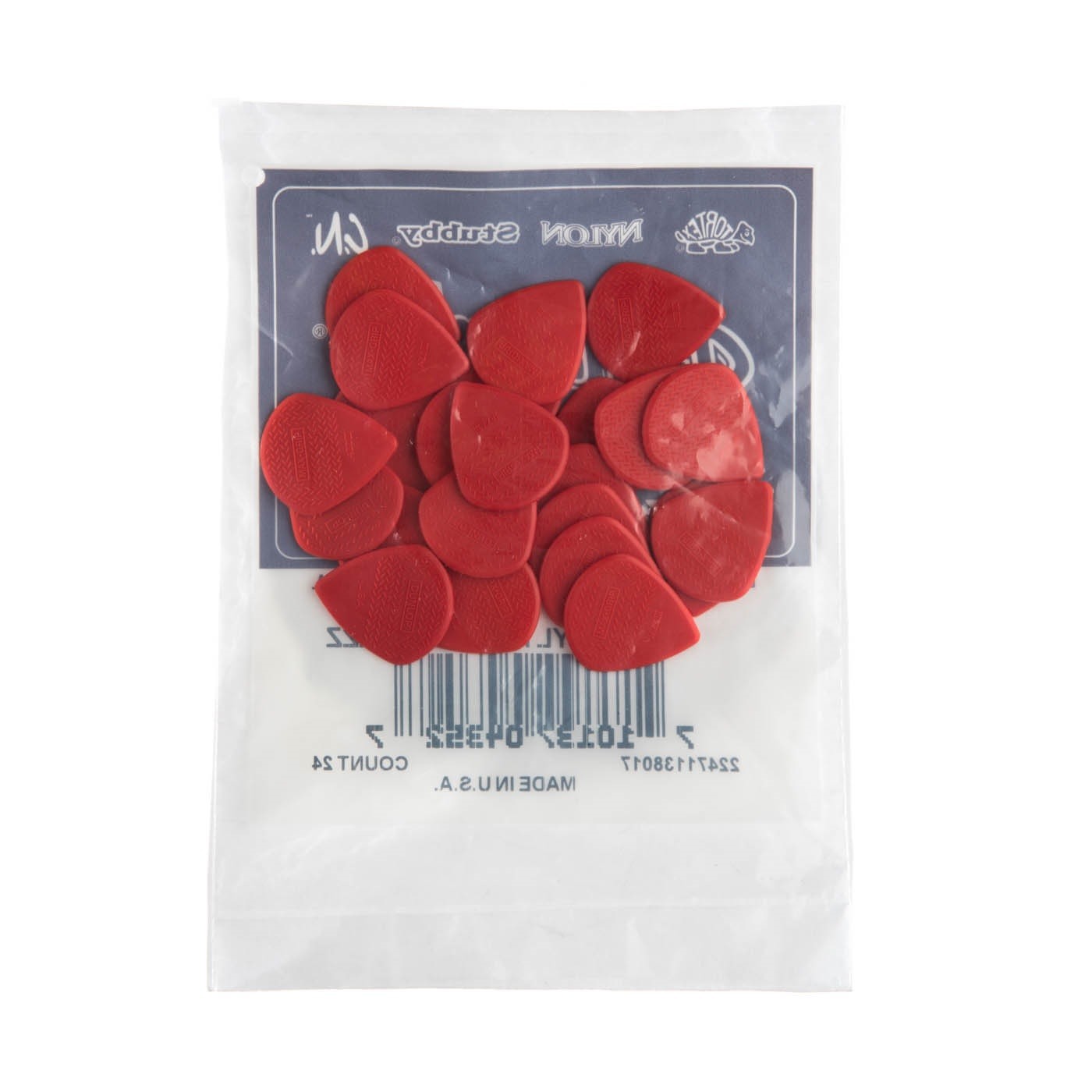 Dunlop 471R3N Nylon Jazz III Max Grip - Plettri Per Chitarra Rossi, Confezione Da 24
