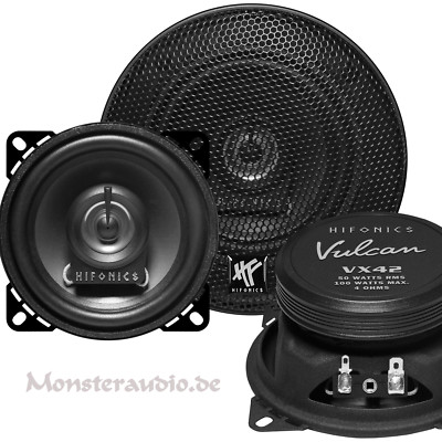 Hifonics VULCAN VX42 10cm Auto Lautsprecher 2-Wege 100mm Koax Boxen PKW 100 Watt