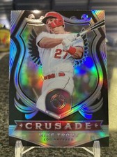 2020 Panini Chronicles Crusade #9 Mike Trout Holo Silver Prizm Refractor SP!!!