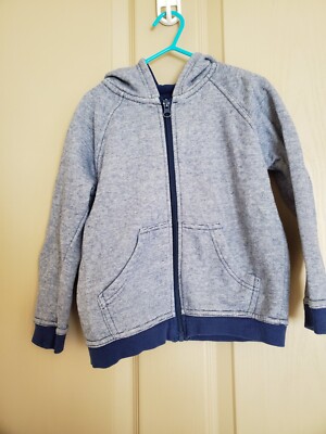 Kids Korner Toddler Boy Blue Hoodie Sweater 4T Full Zip