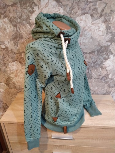 Naketano women's hoodie size XS khaki green color hooded anchors - Picture 2 of 15