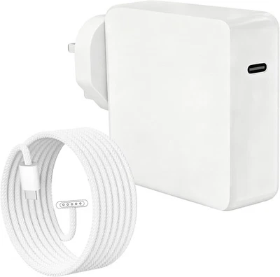 96W USB C to MagSafe 3 Charger for MacBook Pro Air M1 M2 M3 M4 M5 2M Cable UK - Image 1 of 4