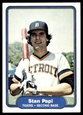 Stan Papi 1982 Fleer #280 Detroit Tigers MLB READ FREE SHIPPING AutographDen