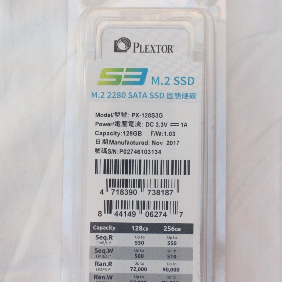 Plextor PX-128S3G 128Gb M.2 SATA 2280 unused - Image 2 of 4