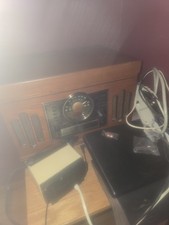 Victrola VTA-600B-ESP 8-in-1 Nostalgic Record Player with Turntable - Espresso