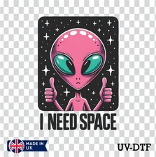 Alien Quote UV DTF Sticker - Glass Laptop Tumbler Cup cf921