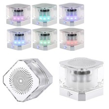 2PC Mini Bluetooth Speaker Wireless Outdoor Stereo Crystal Bluetooth Speaker USB