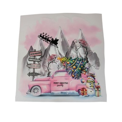 DTF Transfers Ready to Press Pink Christmas Truck - Iron on Transfer