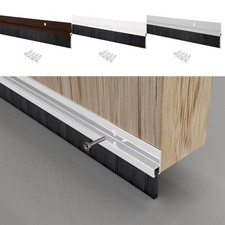 100cm Door Aluminium Brush Door Bottom Sweep Dust Seal Draught Excluder Strip