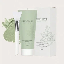 Mung Bean Deep Clean Mud Mask 120g –Pore Tightening, Oil Control, Deep Cleansing