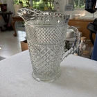Vintage Wexford Diamond Point 64 Ounce Glass 9" Tall Beverage Water Pitcher