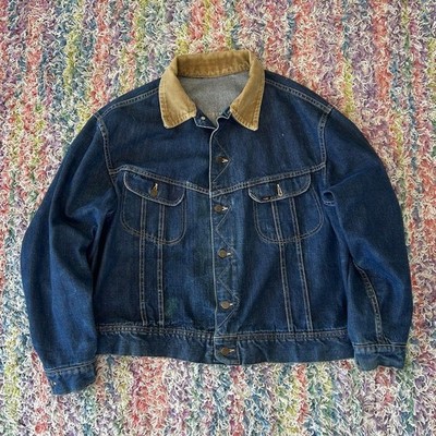 Lee Storm Rider 101LJ Vintage Denim Jacket XL Made in USA 50s Stormrider
