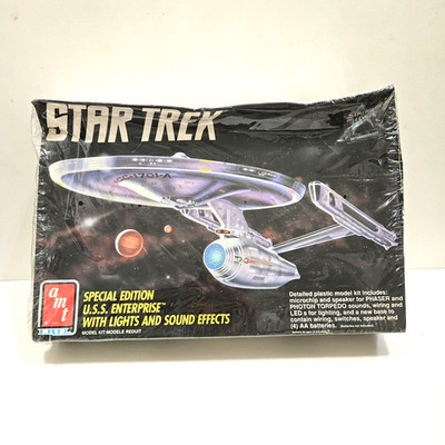 1/537 AMT STAR TREK USS ENTERPRISE W/ LIGHTS & SOUND EFFECTS #6957 BOX DMG