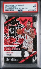 Derrick Rose 2015-16 Panini Excalibur Knights of the Round #6 PSA 7