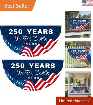2PCS 250Th Anniversary Flag,1.5X3 FT 1776-2026 Fan Flags, 250  Anniversary