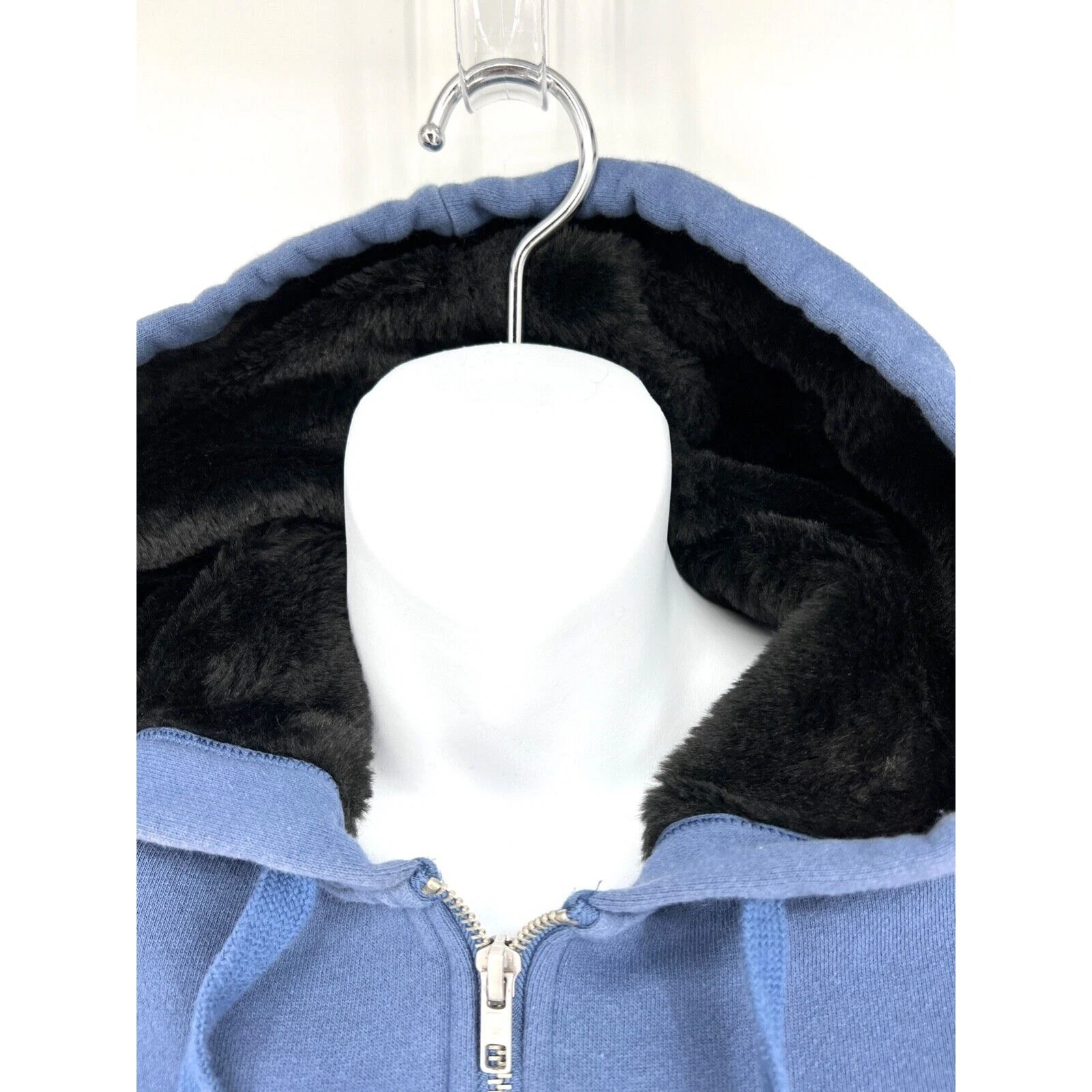 UNDERCOVER Felpa con cappuccio Victoria's Secret ROSA foderata in pelliccia sintetica logo XS