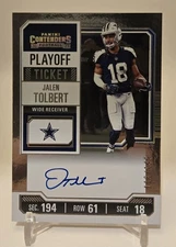 2023 Contenders Jalen Tolbert Veteran Ticket Auto /149 #CTA-JTO Cowboys