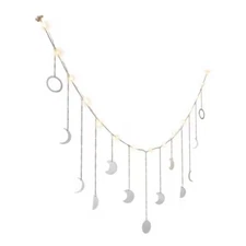 Celestial Garden Silver Moon Phase Celestial Chain Light