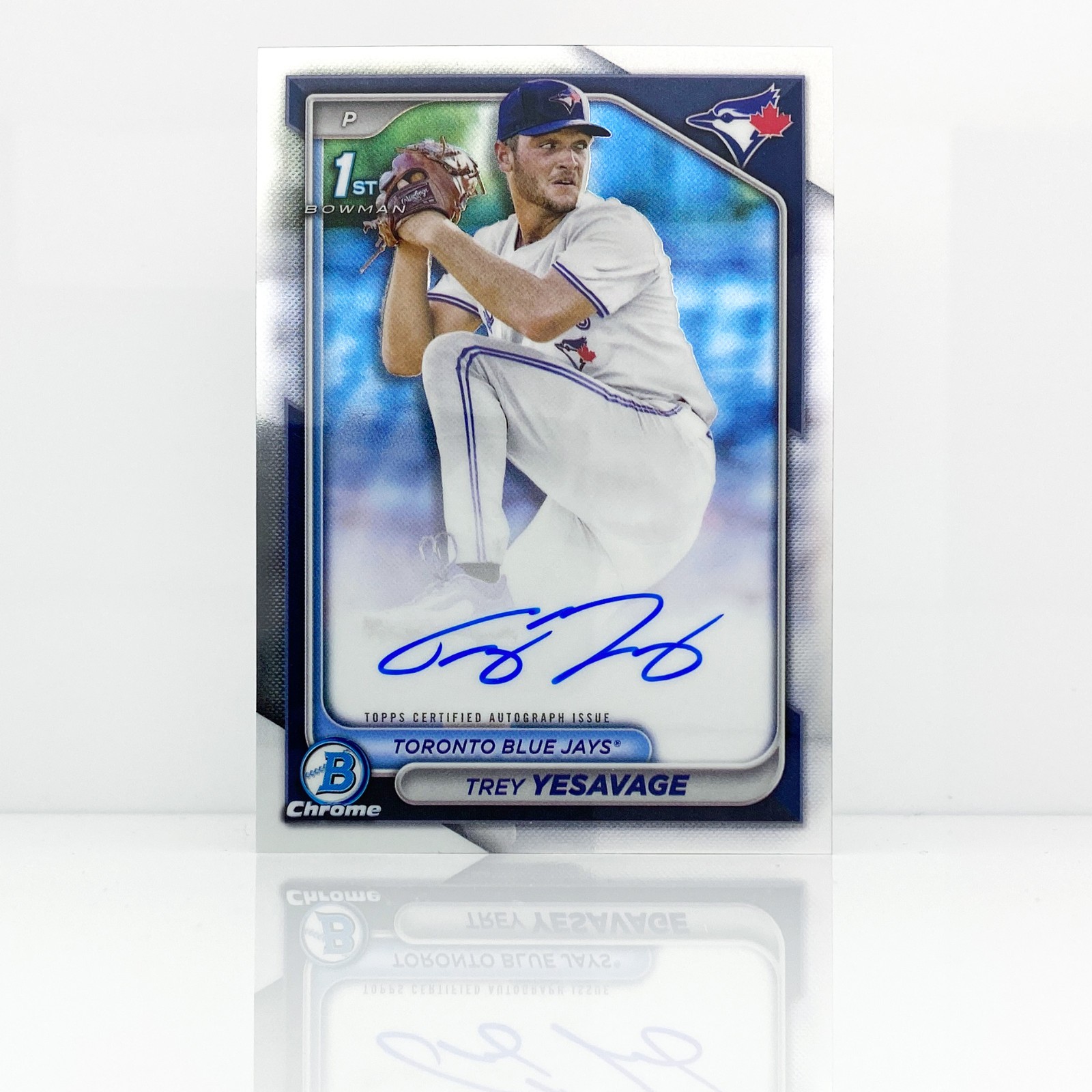 Trey Yesavage - 2024 Bowman Draft - Chrome Auto 1st Prospect #CPA-TY Blue Jays