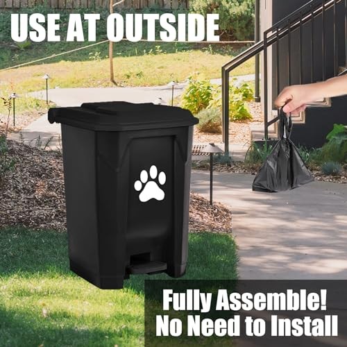 Hundekot Mülleimer Outdoor Haustier Abfallstation mit Deckel Hund 1er Pack 1er Pack schwarz - Bild 6 von 8