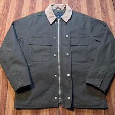 Chaqueta Abercrombie&Fitch Verde Ropa de Trabajo Acolchada Bolsillo Cremallera XS
