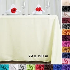 10 pcs 72x120" RECTANGLE POLYESTER TABLECLOTHS Wedding Tabletop Decorations SALE