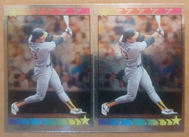 1989 TOPPS STICKERS #148 JOSE CANSECO FOIL [2] GLENN DAVIS NM/MT 07316