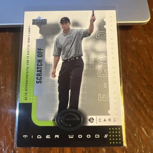 Tiger Woods 2001 Upper Deck E-Card Unscratched Rookie Insert RC #E-TW NM-MT