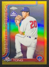 2025 TOPPS PRO DEBUT TOPPS CHROME JONAH TONG #PDC-183 RC GOLD REFRACTOR /50 METS