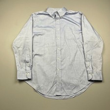 Lauren Ralph Lauren Dress Shirt Mens 17 34/35 Blue Classic Fit Non Iron Cotton