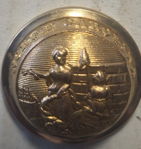 Confederate NORTH CAROLINA CIVIL WAR COAT BUTTON ~ SCOVILL MF'G CO WATERBURY