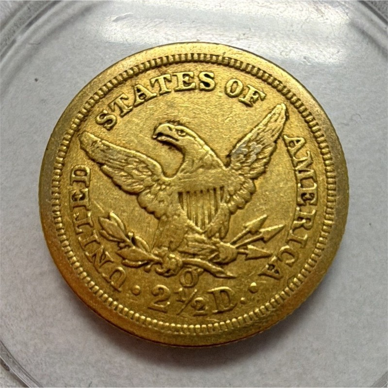 1843 $2.50 Liberty Head Gold Quarter Eagle, Business Strike, Phila KM#74