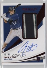 2021 Panini Immaculate Rookie Patch Auto Red /49 Evan White #172 Patch Auto r9d