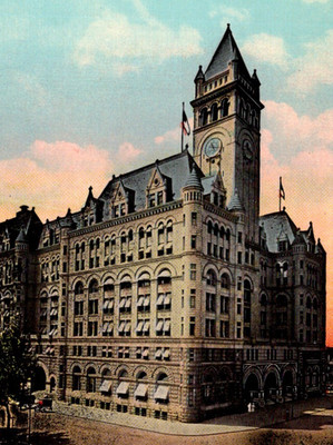 Antique DB Postcard US Post Office Department Building Washington DC c1900s