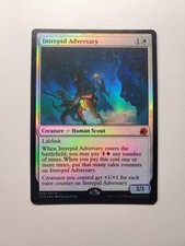 MTG Magic FOIL Intrepid Adversary #25 Midnight Hunt NM
