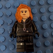 Lego Viuda Negra Minifigura #sh1012 Conjunto Mono Negro #76313 Logo Marvel